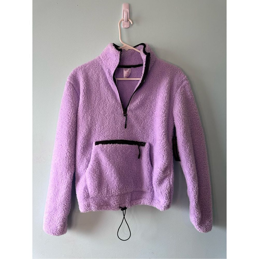 Lavender Pastel Purple Fleece Teddy Pullover Sweater